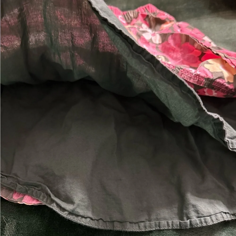 Vintage 2013 GYMBOREE Floral Tiered Skirt in Pink and Green